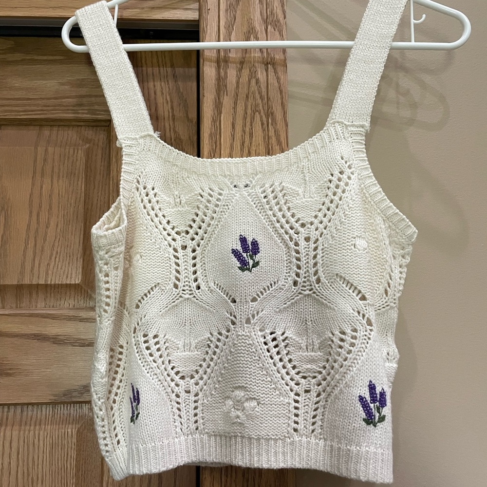 Women’s Pink Rose Knit Tank